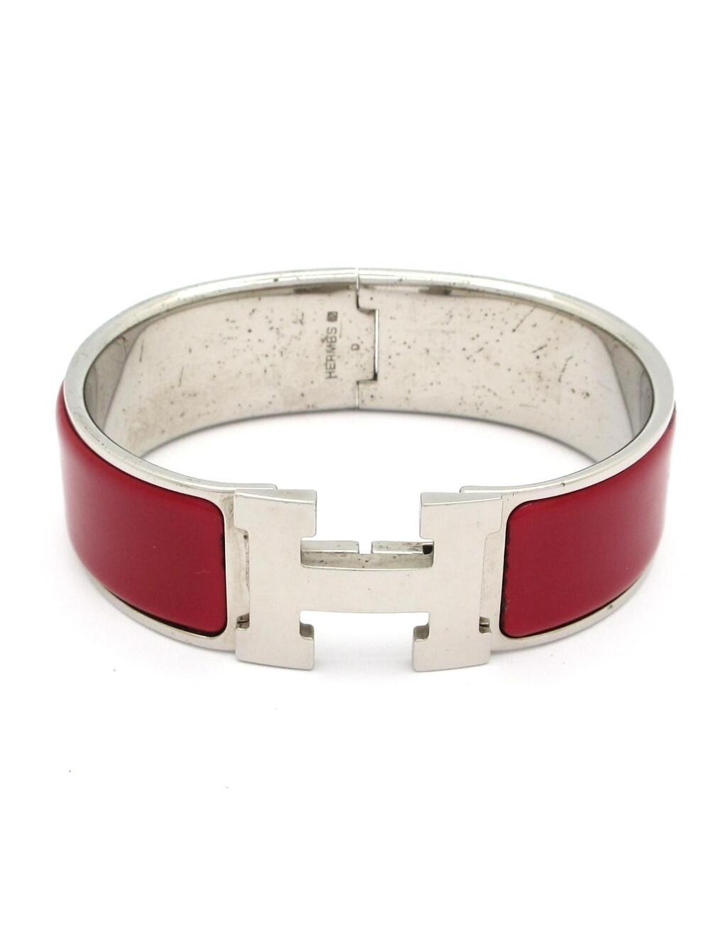 Hermes Clic Clac H Silver Bordeaux #301941H51B